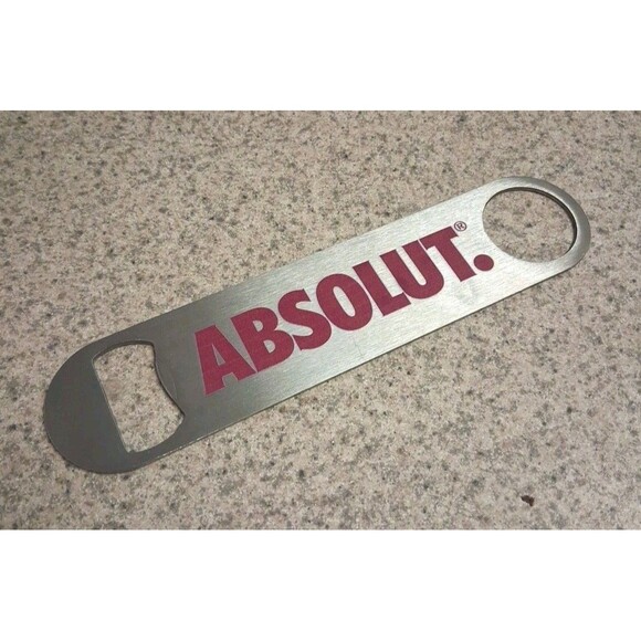 Absolut Vodka Metal Bottle Opener Bar Key 7” Speed Opener Bartender Server - Picture 1 of 2